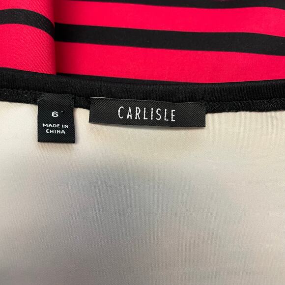 Carlisle Mixed Print Floral Striped Scuba Fabric Straight Fit Knee Skirt Size 6 - Picture 5 of 7